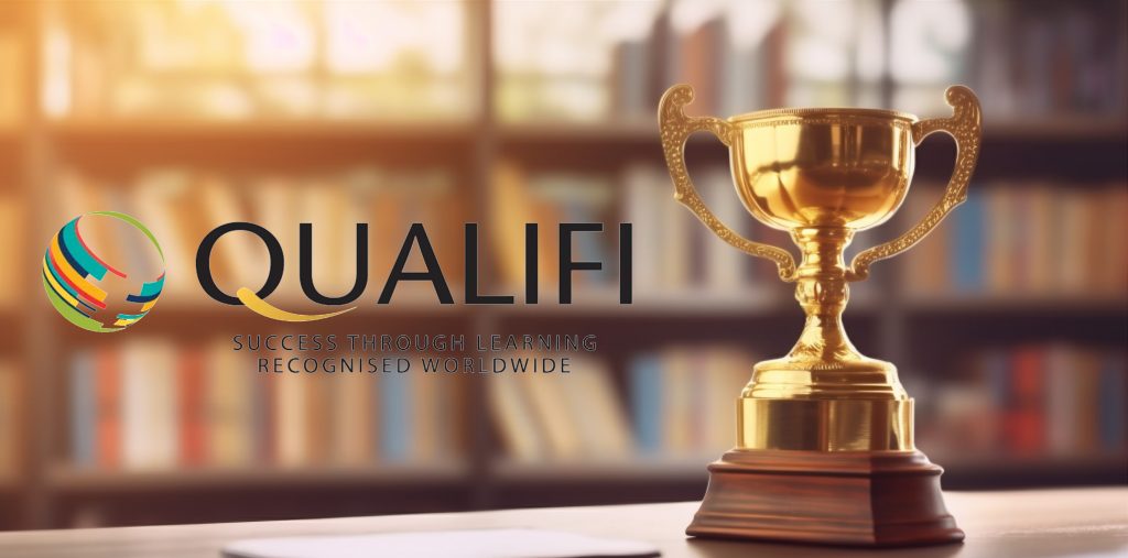 prize competition cup gold champion trophy celebration award bokeh library. Generative AI.